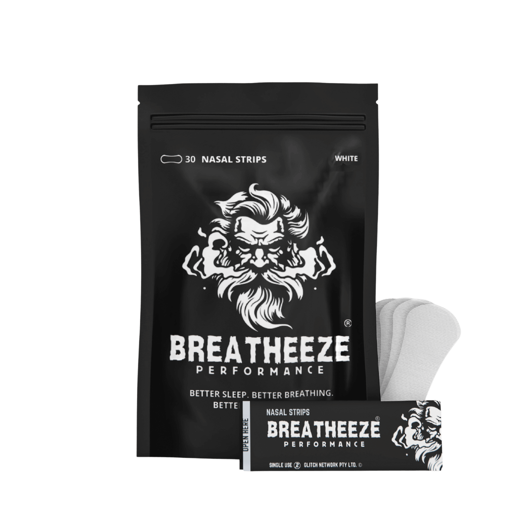 Nasal Strips (3) & Breatheeze-Perform-Nasal-Strip-30-Sidecart-White