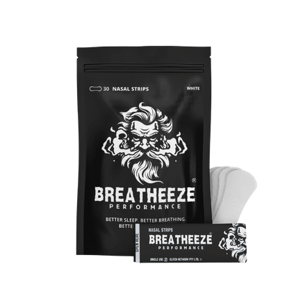 Nasal Strips (3) & Breatheeze-Perform-Nasal-Strip-30-Sidecart-White