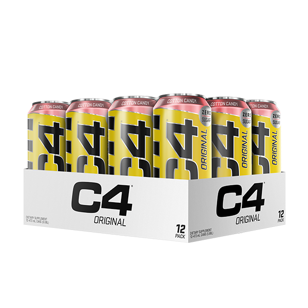 C4 Original Carbonated Cans (2) & Cellucor-C4CAN-CASE12x473mL-COTTON