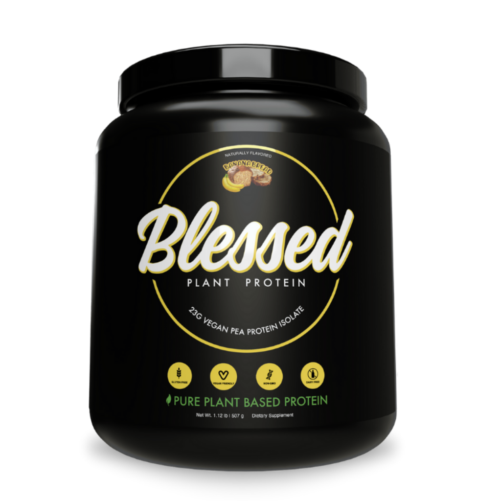 Blessed Plant Protein & EHPLabs-Blessed-454g-BanBread