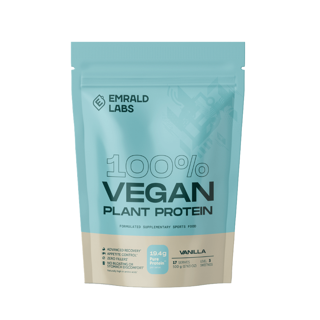 100% Vegan Protein (1) & Emrald-100%-Veg-500g-Van