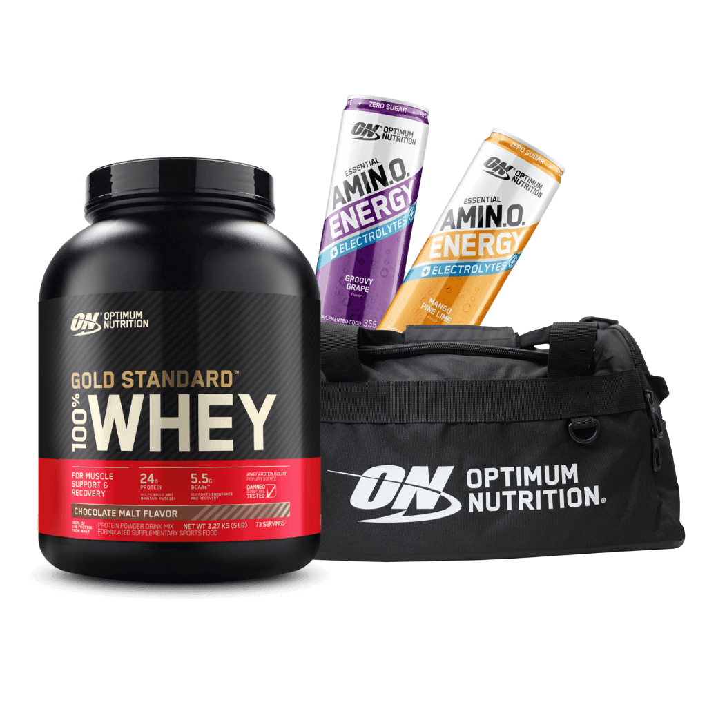 Gold Standard 100% Whey + FREE Duffle & Amino Energy RTDs