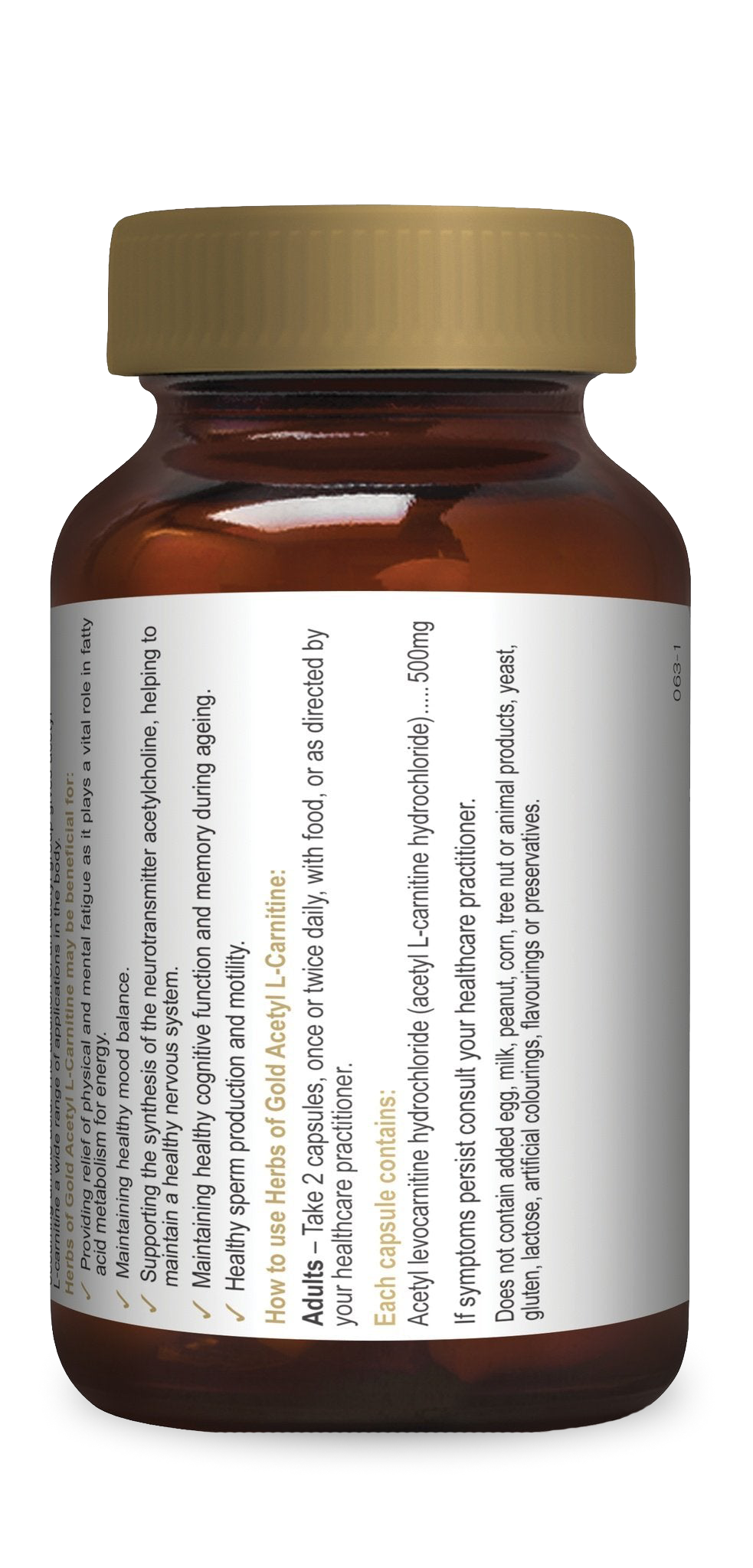 Herbs of Gold Acetyl L-Carnitine Vegan Caps (2)