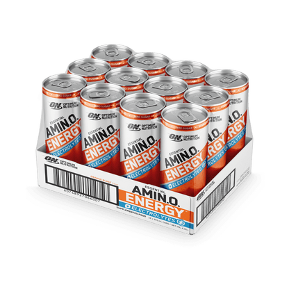 Amino Energy + Electrolyte Sparkling Can (2) & ON-AE+E-SPARKLING-BOX-ORNG