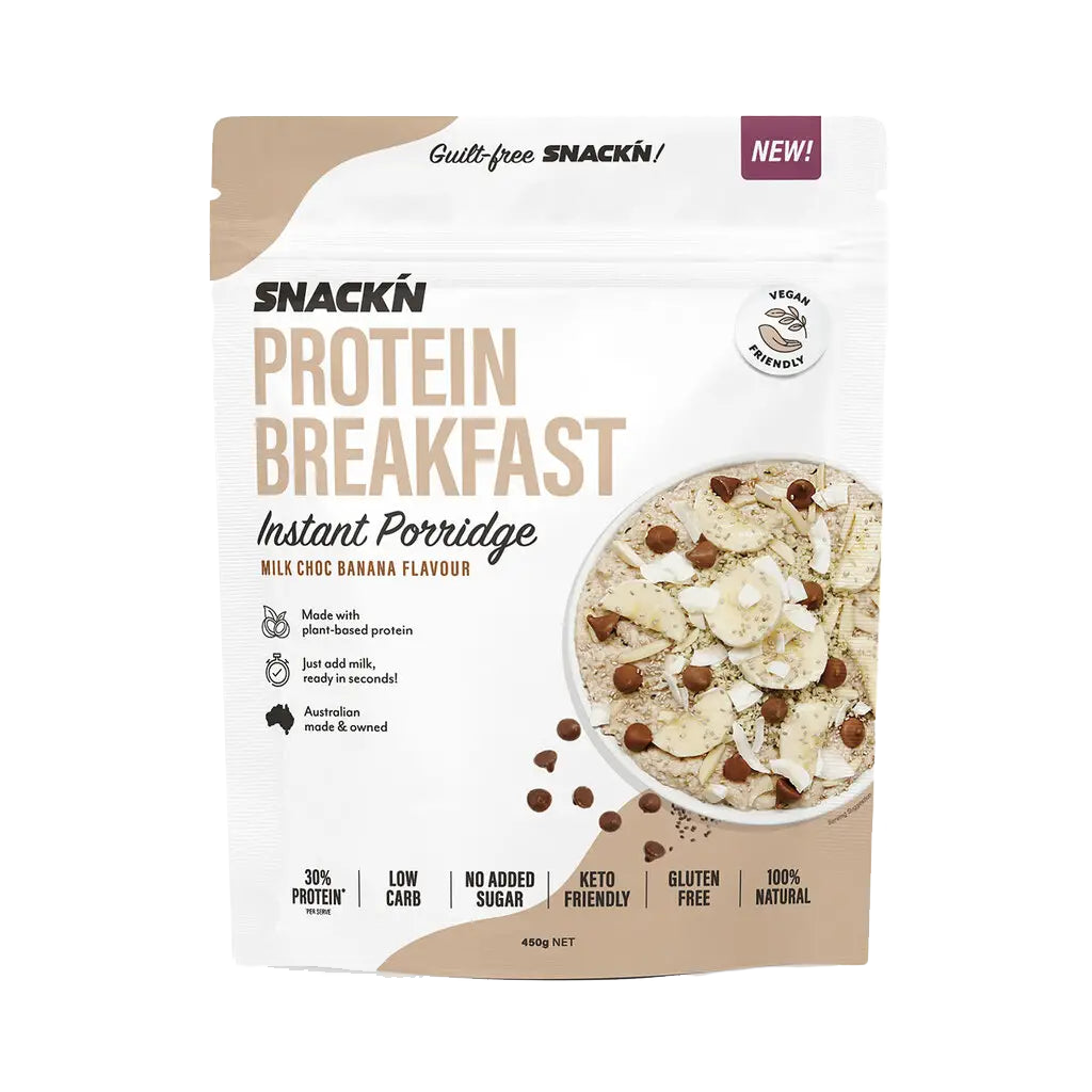 Protein Breakfast Instant Porridge (1) & SNACKN-Instant-Por-450g-Choc