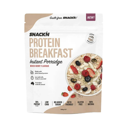 Protein Breakfast Instant Porridge (2) & SNACKN-Instant-Por-450g-MixBer